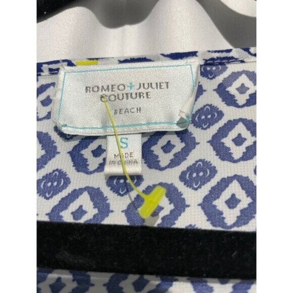 Romeo Juliet Couture Women's Tunic Swimsuit Cover-Up Blue Size S - Picture 2 of 4